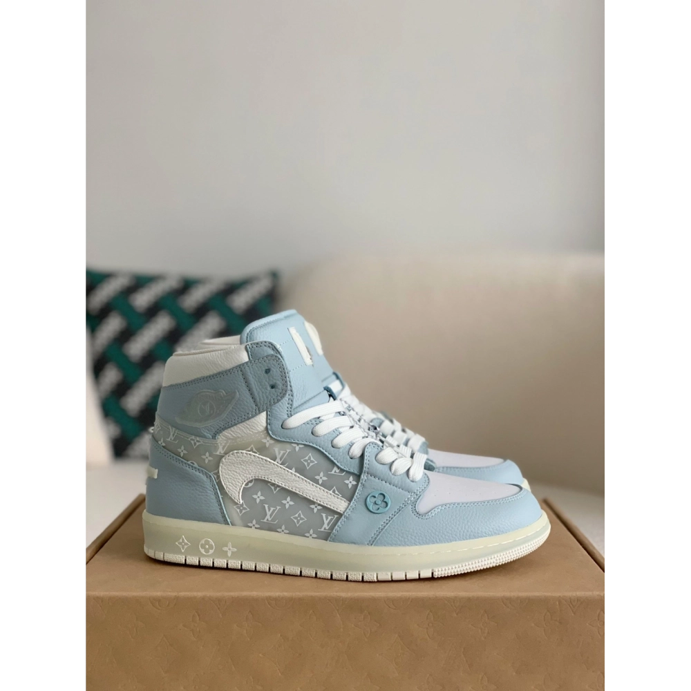 Louis Vuitton X Nike Air Jorda 1 High Aj1 Sneakers,LOUIS VUITTON