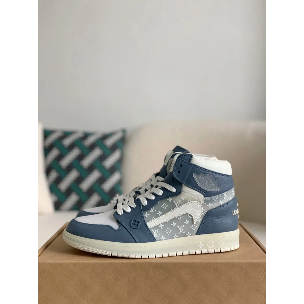 Louis Vuitton X Nike Air Jorda 1 High Aj1 Sneakers,LOUIS VUITTON