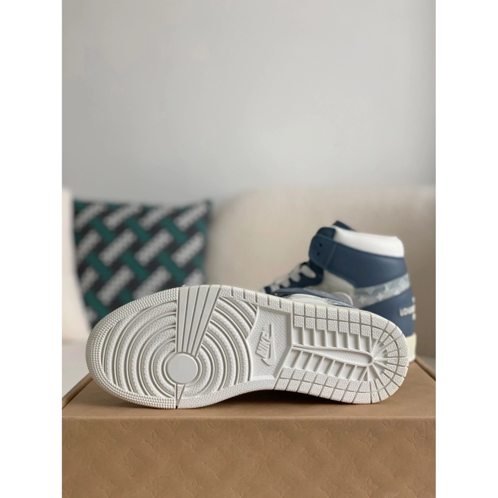 Louis Vuitton X Nike Air Jorda 1 High Aj1 Sneakers,LOUIS VUITTON