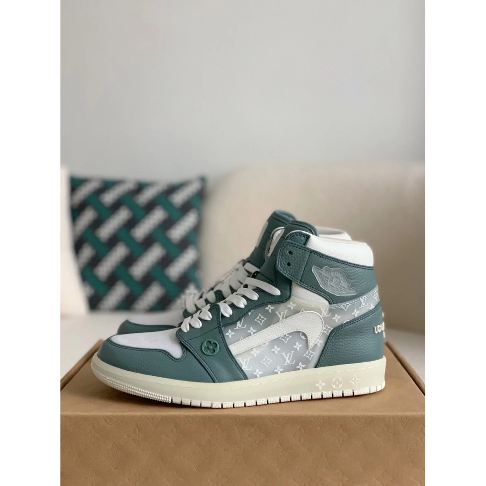 Louis Vuitton X Nike Air Jorda 1 High Aj1 Sneakers,LOUIS VUITTON