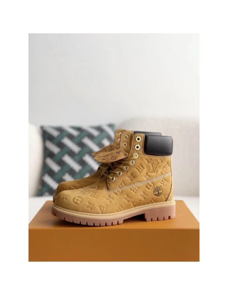 Louis Vuitton X Timberland Yellow Boots/martin Boots/boots,LOUIS VUITTON