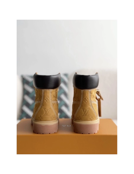 Louis Vuitton X Timberland Yellow Boots/martin Boots/boots,LOUIS VUITTON
