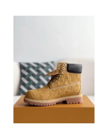 Louis Vuitton X Timberland Yellow Boots/martin Boots/boots,LOUIS VUITTON