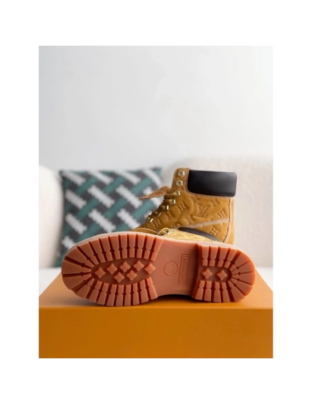 Louis Vuitton X Timberland Yellow Boots/martin Boots/boots,LOUIS VUITTON