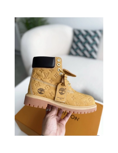 Louis Vuitton X Timberland Yellow Boots/martin Boots/boots,LOUIS VUITTON