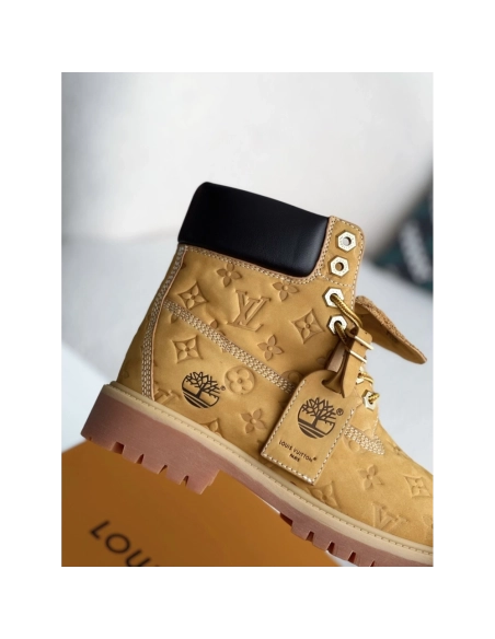 Louis Vuitton X Timberland Yellow Boots/martin Boots/boots,LOUIS VUITTON