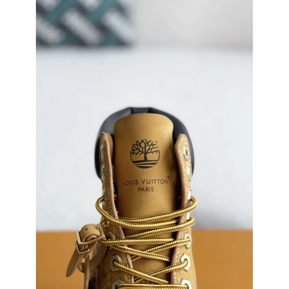 Louis Vuitton X Timberland Yellow Boots/martin Boots/boots,LOUIS VUITTON