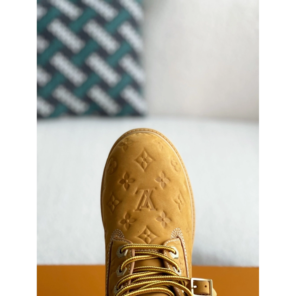 Louis Vuitton X Timberland Yellow Boots/martin Boots/boots,LOUIS VUITTON
