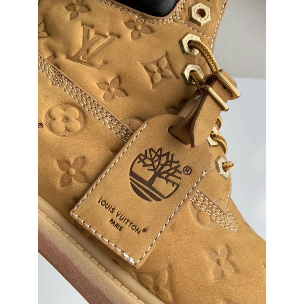 Louis Vuitton X Timberland Yellow Boots/martin Boots/boots,LOUIS VUITTON