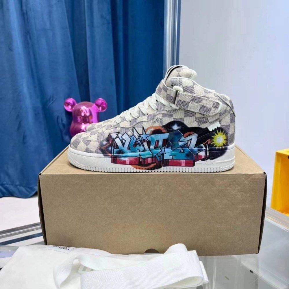 Louis Vuitton X Nike Air Force 1 High Sneaker,LOUIS VUITTON