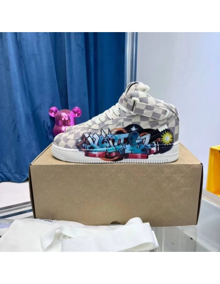 Louis Vuitton X Nike Air Force 1 High Sneaker,LOUIS VUITTON