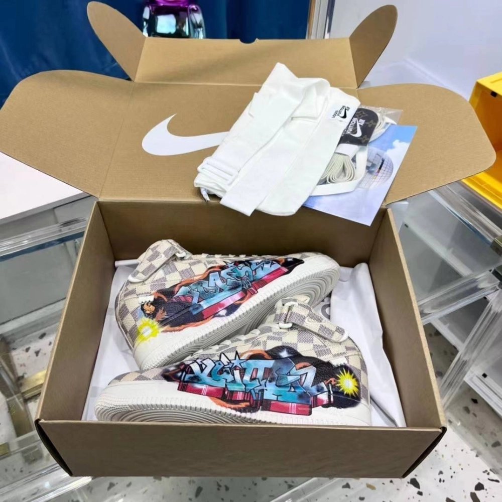 Louis Vuitton X Nike Air Force 1 High Sneaker,LOUIS VUITTON
