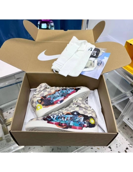 Louis Vuitton X Nike Air Force 1 High Sneaker,LOUIS VUITTON