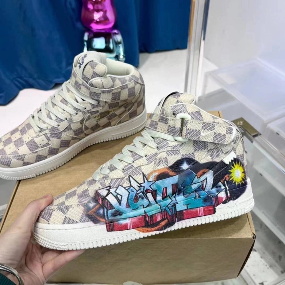 Louis Vuitton X Nike Air Force 1 High Sneaker,LOUIS VUITTON