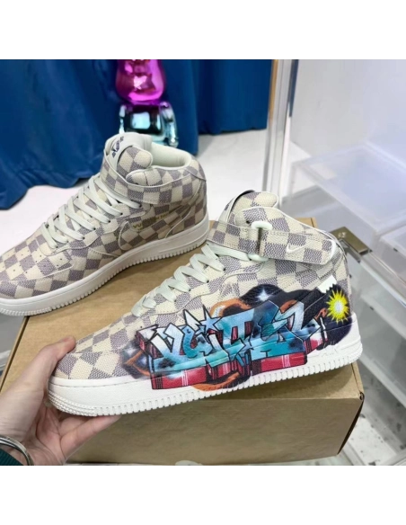 Louis Vuitton X Nike Air Force 1 High Sneaker,LOUIS VUITTON