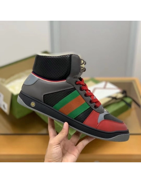 Gucci High-top Distressed sneakers,GUCCI SNEAKERS,High quality Free shipping