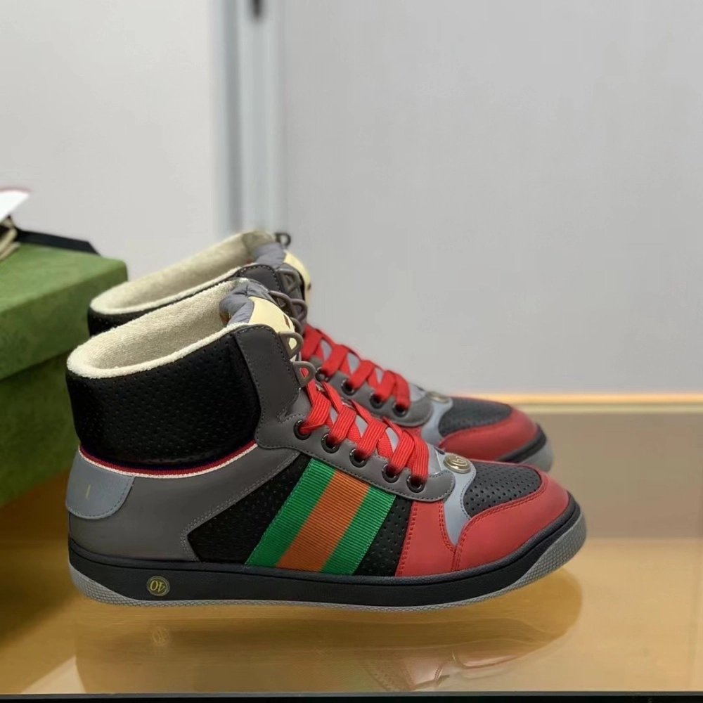 Gucci High-top Distressed sneakers,GUCCI SNEAKERS,High quality Free shipping