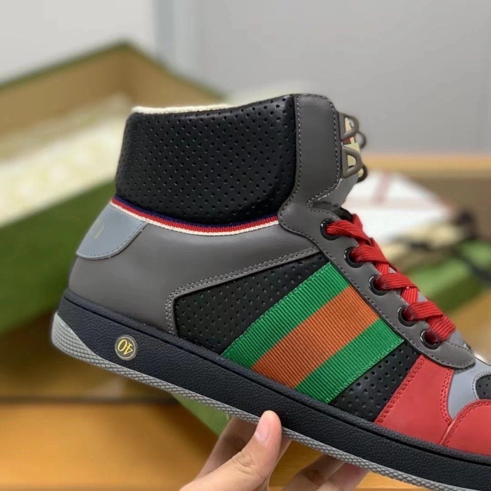 Gucci High-top Distressed sneakers,GUCCI SNEAKERS,High quality Free shipping