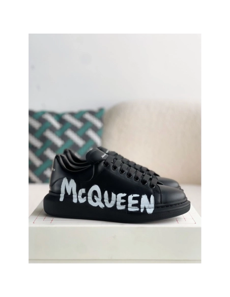 Alexander McQueen black letter Sneakers,Alexander McQueen,High quality Free shipping