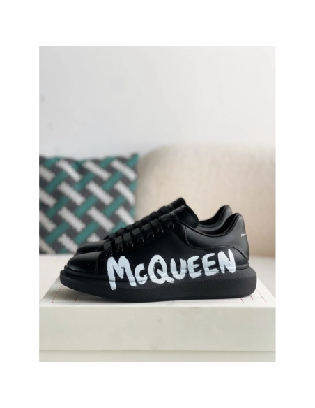 Alexander McQueen black letter Sneakers,Alexander McQueen,High quality Free shipping