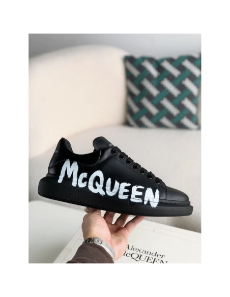 Alexander McQueen black letter Sneakers,Alexander McQueen,High quality Free shipping