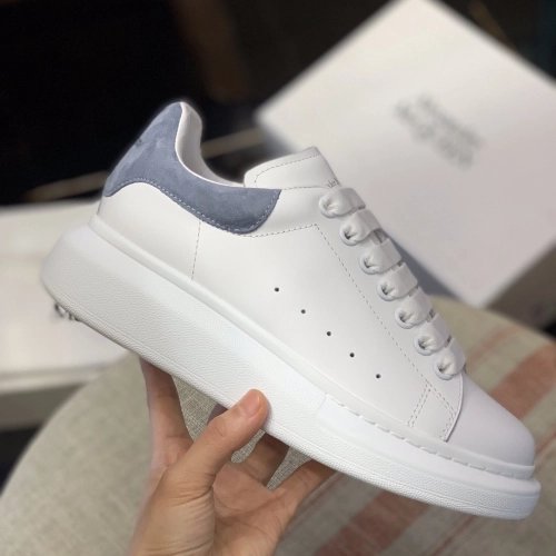 Alexander McQueen Mist Blue velvet tail Sneakers,Alexander McQueen,High quality Free shipping