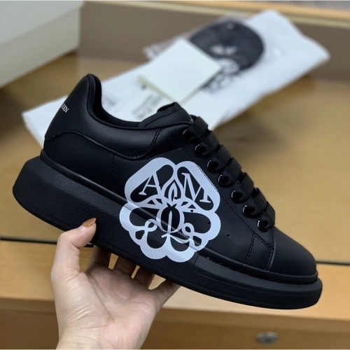 Alexander McQueen MQ 3D black bloom Sneakers,Alexander McQueen,High quality Free shipping