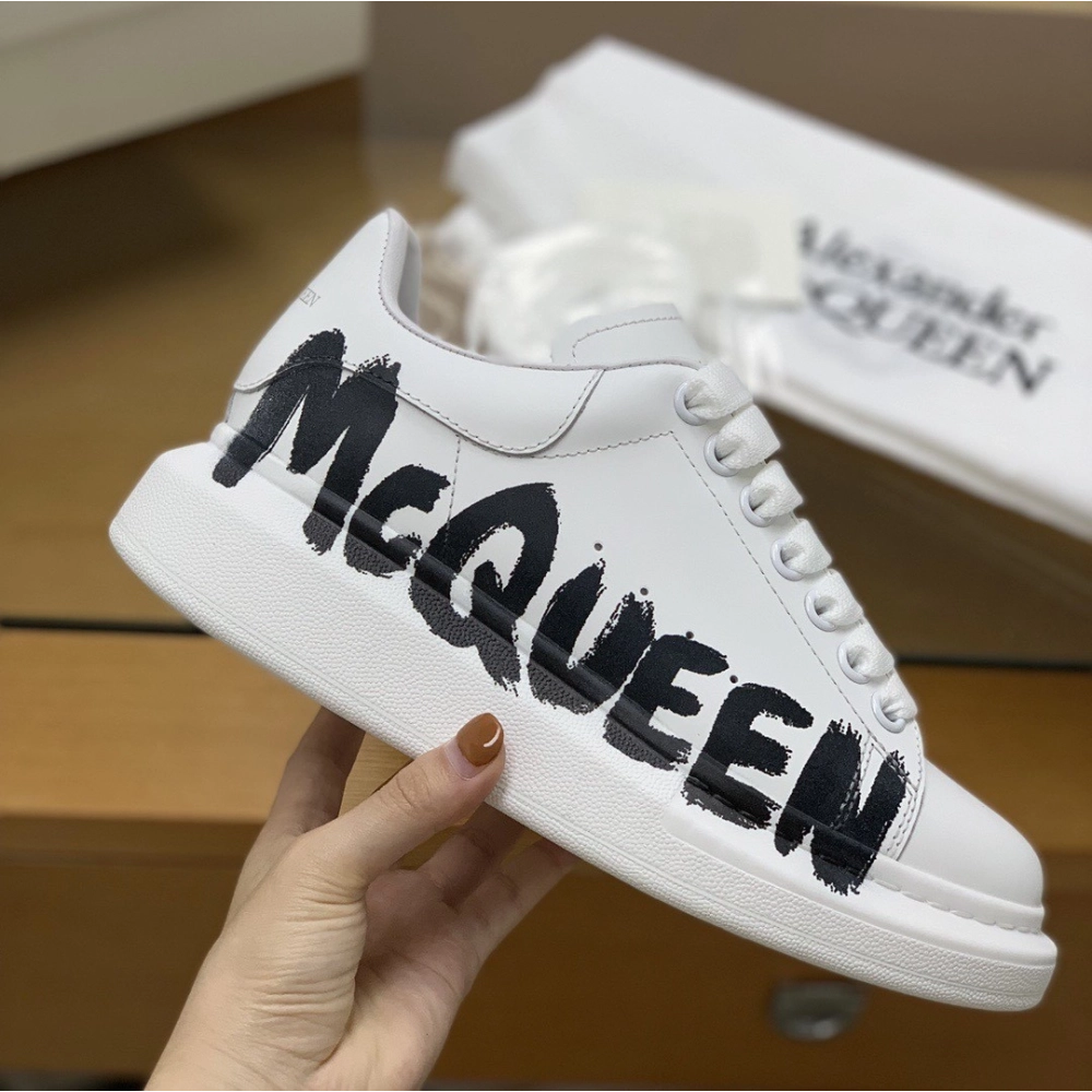Alexander McQueen MQ 3D white letter Sneakers,Alexander McQueen,High quality Free shipping