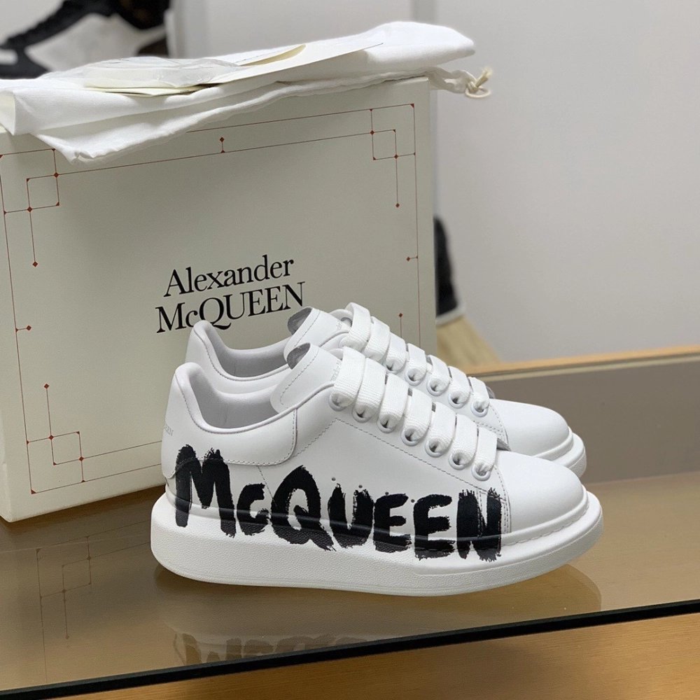 Alexander McQueen MQ 3D white letter Sneakers,Alexander McQueen,High quality Free shipping