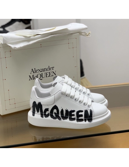 Alexander McQueen MQ 3D white letter Sneakers,Alexander McQueen,High quality Free shipping