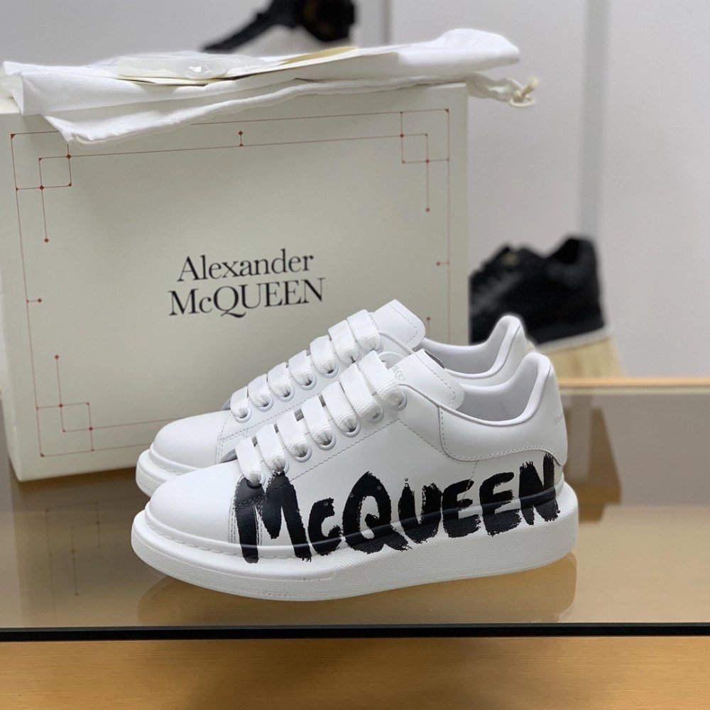 Alexander McQueen MQ 3D white letter Sneakers,Alexander McQueen,High quality Free shipping