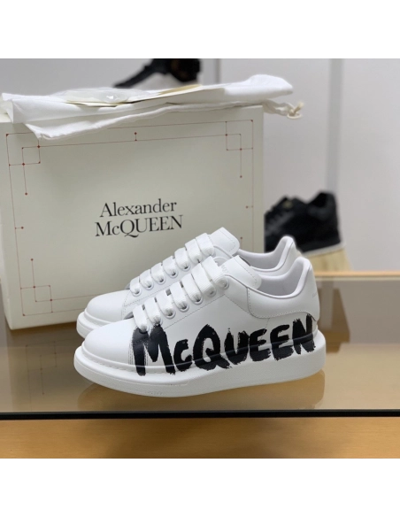 Alexander McQueen MQ 3D white letter Sneakers,Alexander McQueen,High quality Free shipping