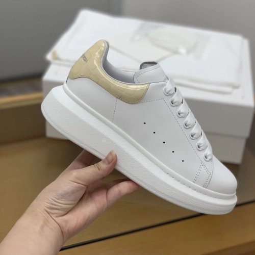 Alexander McQueen MQ Apricot bead Stone grain tail Sneakers,Alexander McQueen,High quality Free shipping