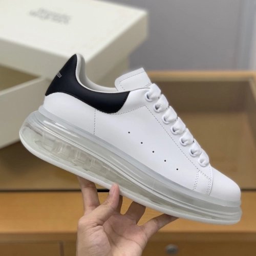 Alexander McQueen MQ Black cowhide tail Air cushion bottom Sneakers,Alexander McQueen,High quality Free shipping