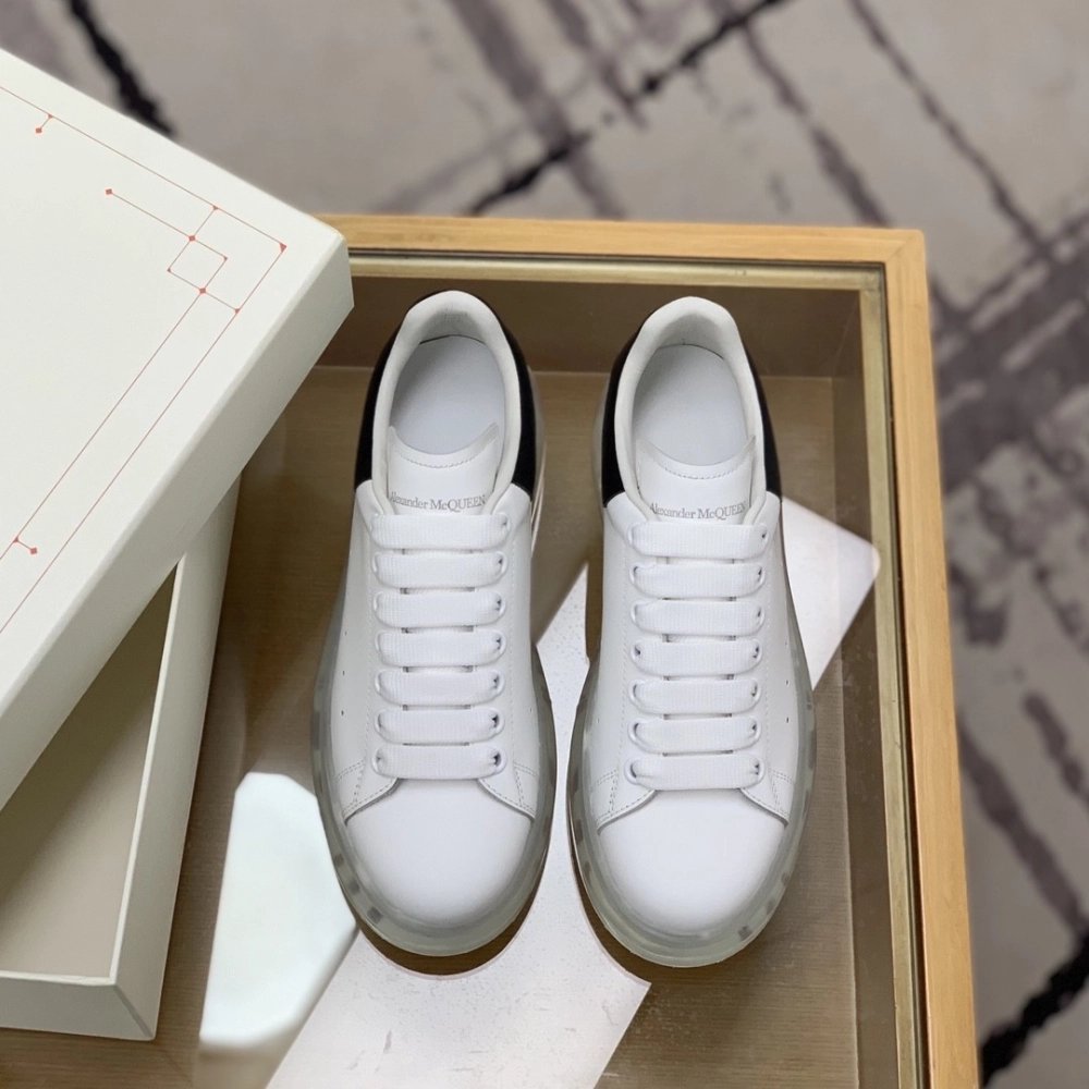 Alexander McQueen MQ Black cowhide tail Air cushion bottom Sneakers,Alexander McQueen,High quality Free shipping