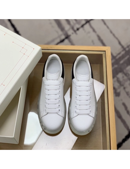 Alexander McQueen MQ Black cowhide tail Air cushion bottom Sneakers,Alexander McQueen,High quality Free shipping