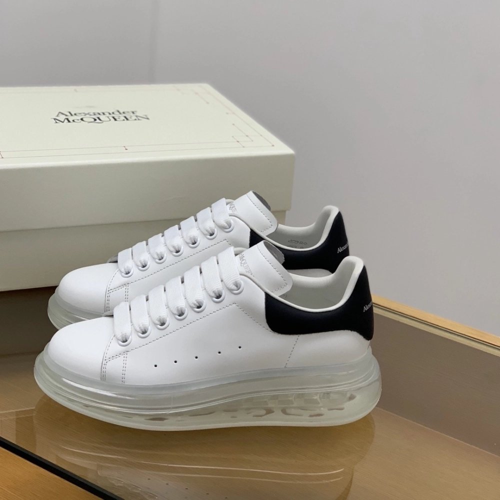 Alexander McQueen MQ Black cowhide tail Air cushion bottom Sneakers,Alexander McQueen,High quality Free shipping