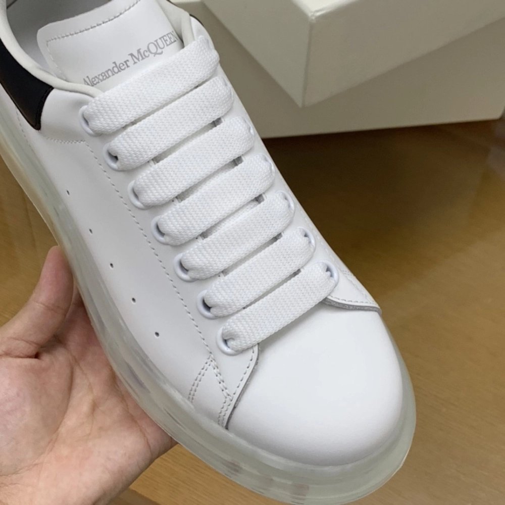 Alexander McQueen MQ Black cowhide tail Air cushion bottom Sneakers,Alexander McQueen,High quality Free shipping