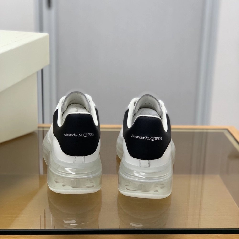 Alexander McQueen MQ Black cowhide tail Air cushion bottom Sneakers,Alexander McQueen,High quality Free shipping