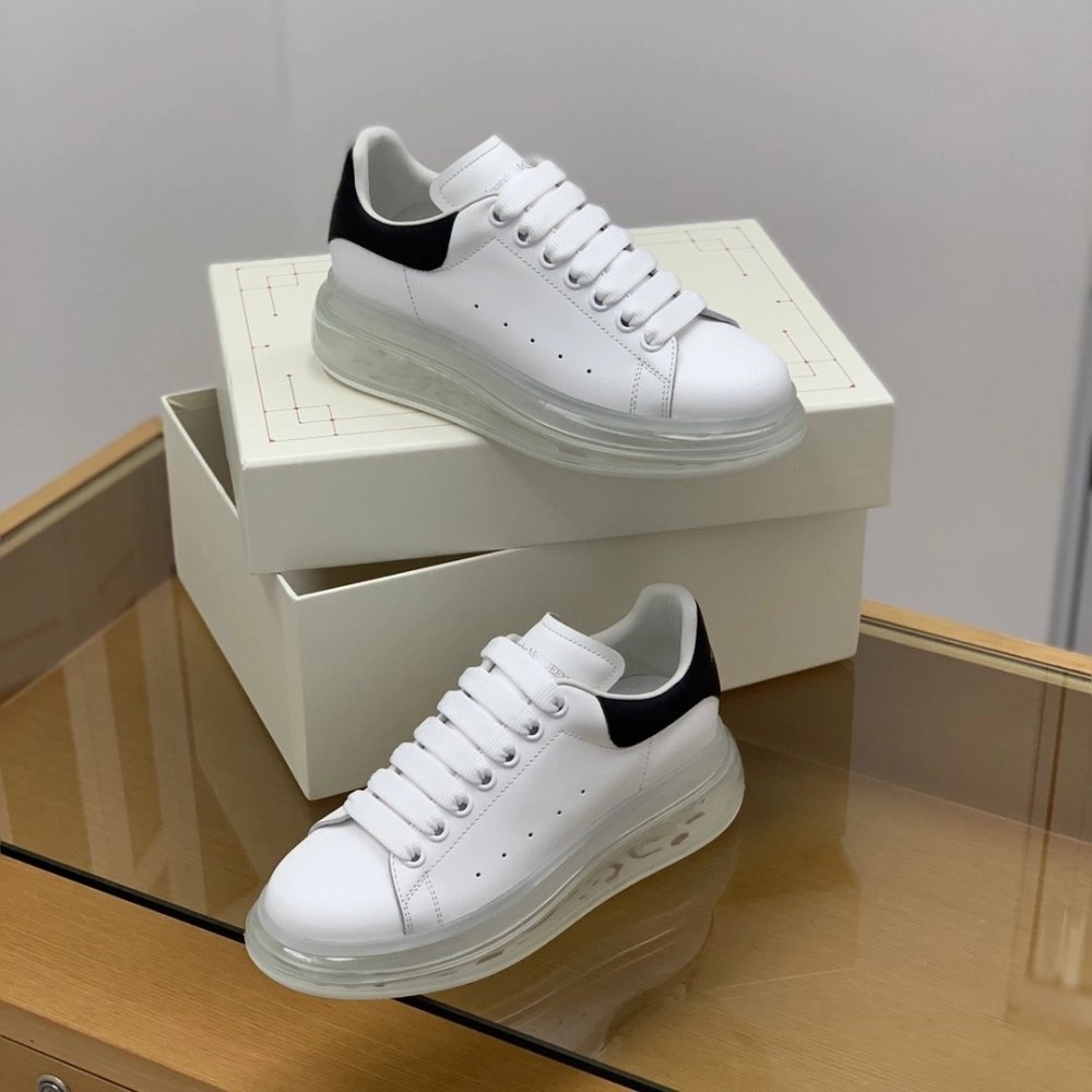 Alexander McQueen MQ Black cowhide tail Air cushion bottom Sneakers,Alexander McQueen,High quality Free shipping