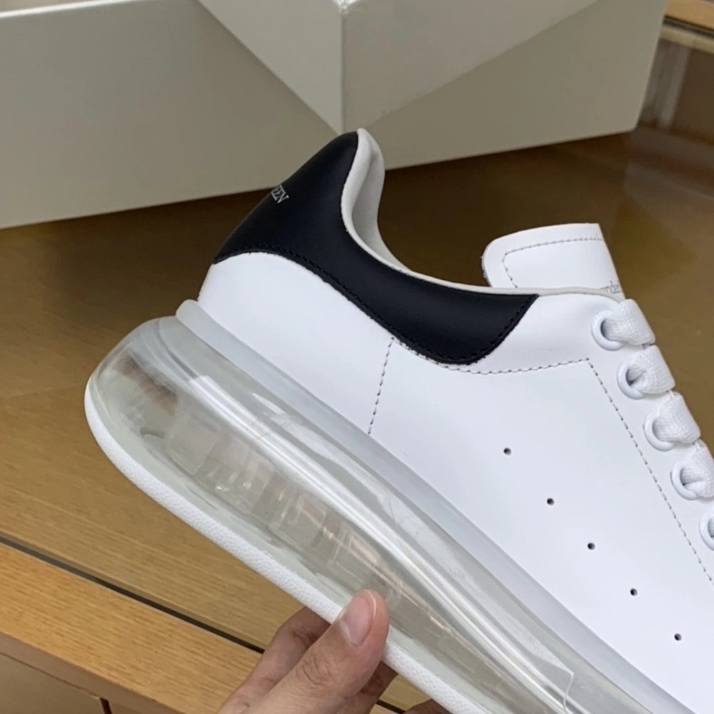 Alexander McQueen MQ Black cowhide tail Air cushion bottom Sneakers,Alexander McQueen,High quality Free shipping