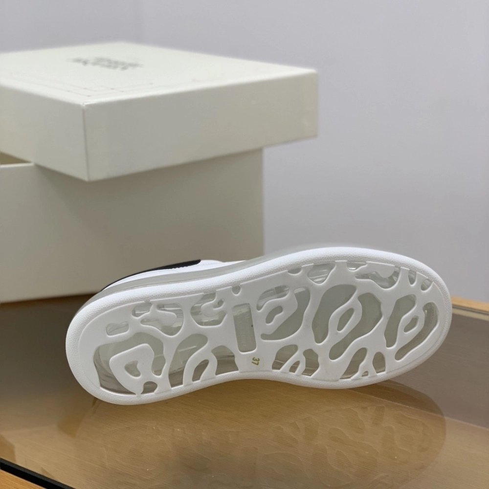 Alexander McQueen MQ Black cowhide tail Air cushion bottom Sneakers,Alexander McQueen,High quality Free shipping