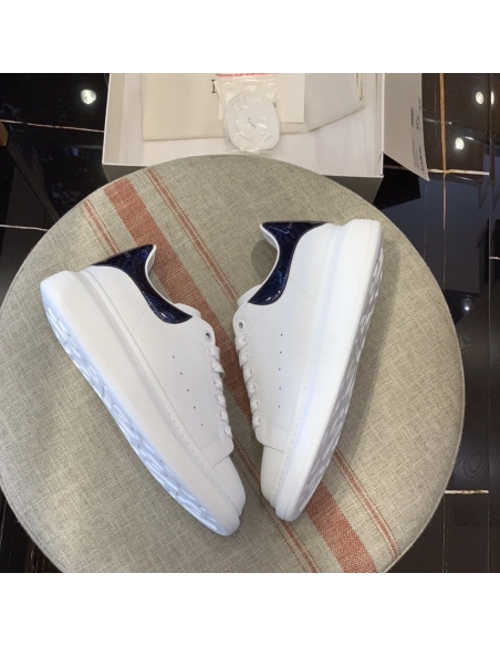 Alexander McQueen MQ Blue paint snake-grain pattern tail Sneakers,Alexander McQueen,High quality Free shipping