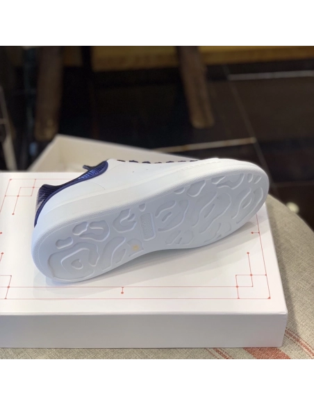 Alexander McQueen MQ Blue snake-grain pattern tail Sneakers,Alexander McQueen,High quality Free shipping