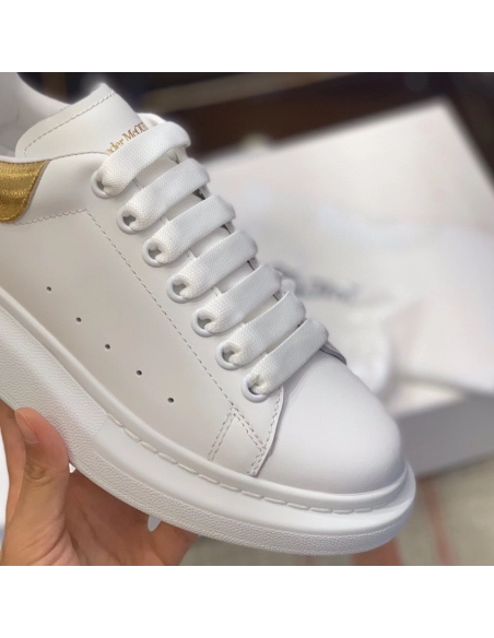 Alexander McQueen MQ Gold cowhide tail Sneakers,Alexander McQueen,High quality Free shipping