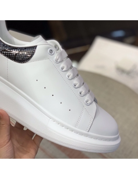 Alexander McQueen MQ Grey paint snake-grain pattern tail Sneakers,Alexander McQueen,High quality Free shipping