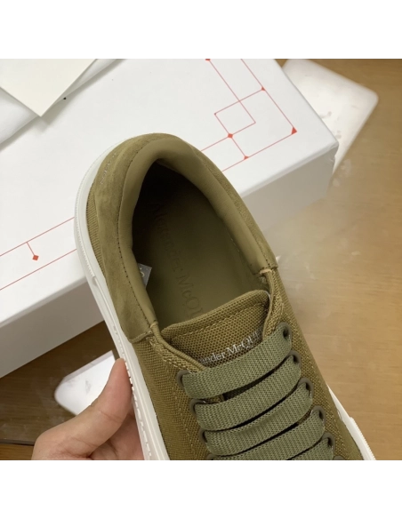 Alexander McQueen MQ olive green velvet tail Sneakers,Alexander McQueen,High quality Free shipping