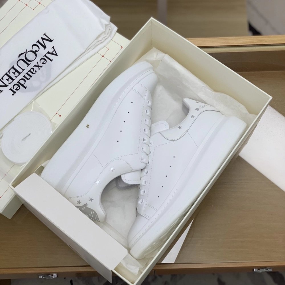 Alexander McQueen MQ Silver Flying Swallow tail Sneakers,Alexander McQueen,High quality Free shipping