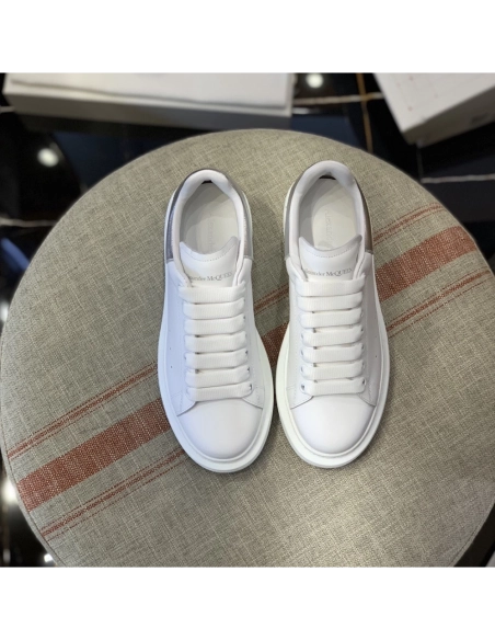 Alexander McQueen MQ silvery cowhide tail Sneakers,Alexander McQueen,High quality Free shipping