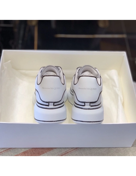 Alexander McQueen MQ White hand-painted Sneakers,Alexander McQueen,High quality Free shipping